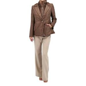 NEW DIOMI mink nylon jacket in mocca